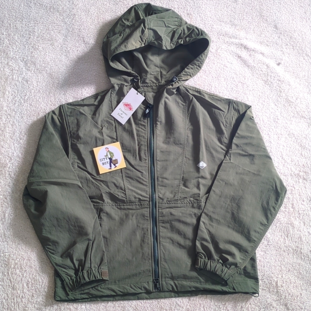 Danton 🇯🇵 Japan Hooded Windbreaker/Showerproof Jacket Medium Olive